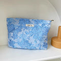 Flower Embossed Makeup Bag - DippedShop Wholesale - #8963