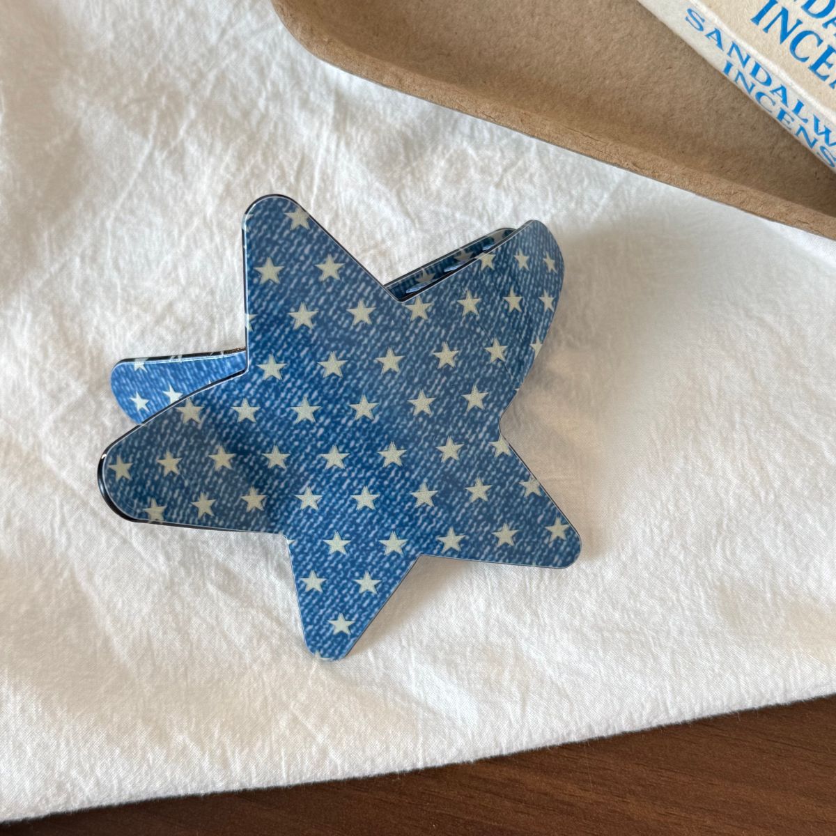 Cute Mini Star Shape Acetate Hair Claw Clip 6W6HCP1292