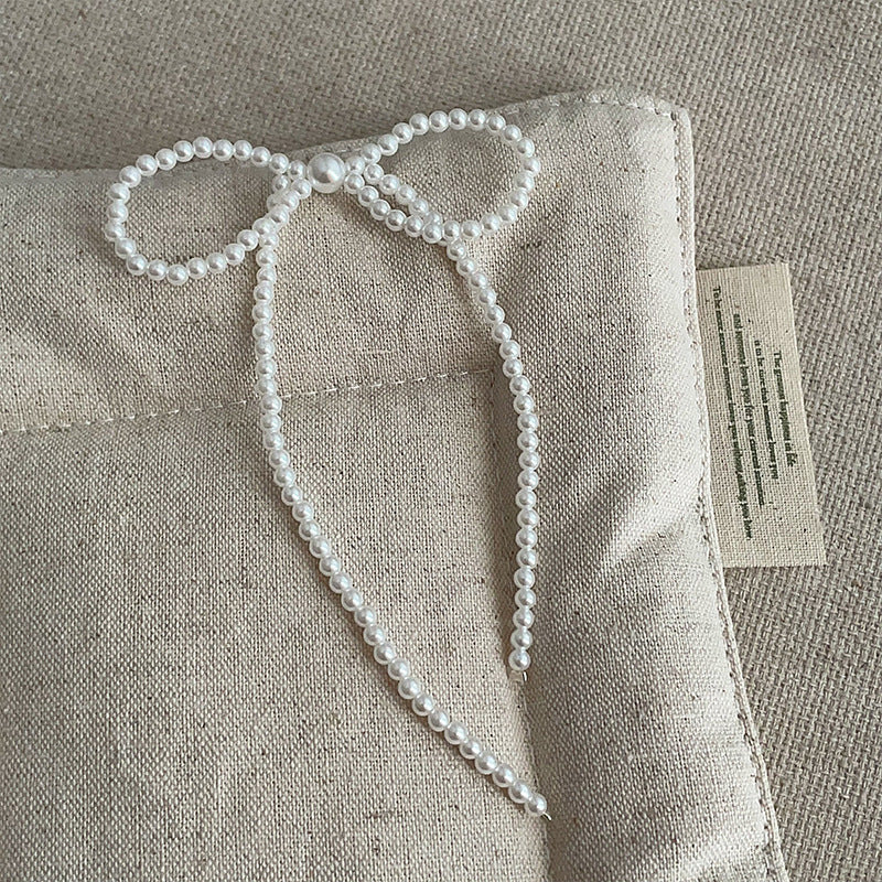 Pearl Bow Knot Dangle Earrings - DippedShop Wholesale - #1427