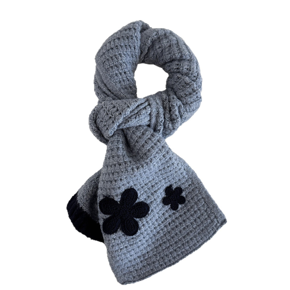 Floral Jacquard Knit Scarf - DippedShop Wholesale - #7715