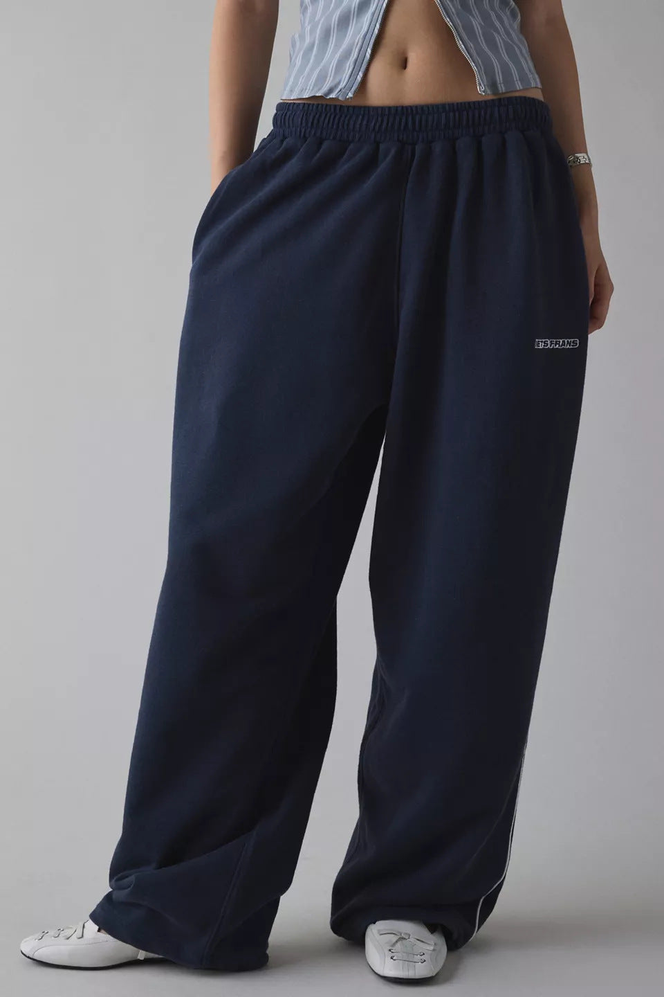 Embroidery Elastic Waist Pants - DippedShop Wholesale - #4931