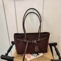 Trendy Large Capacity Buckle Commuter Shoulder Bag 6W10BBG2381