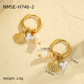 Starfish Shell Hoop Earrings - DippedShop Wholesale - #7859