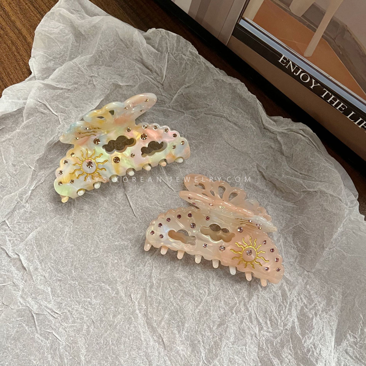 Rhinestone Butterfly Hair Claw - DippedShop Wholesale - #6803