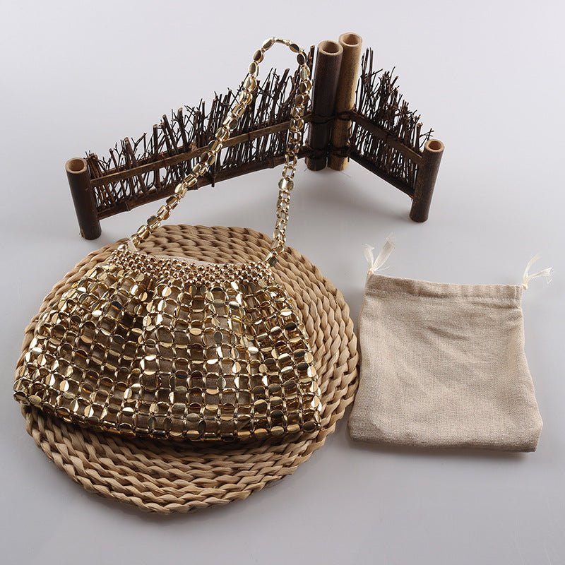 Hollow Out Beaded Handbag - DippedShop Wholesale - #0915