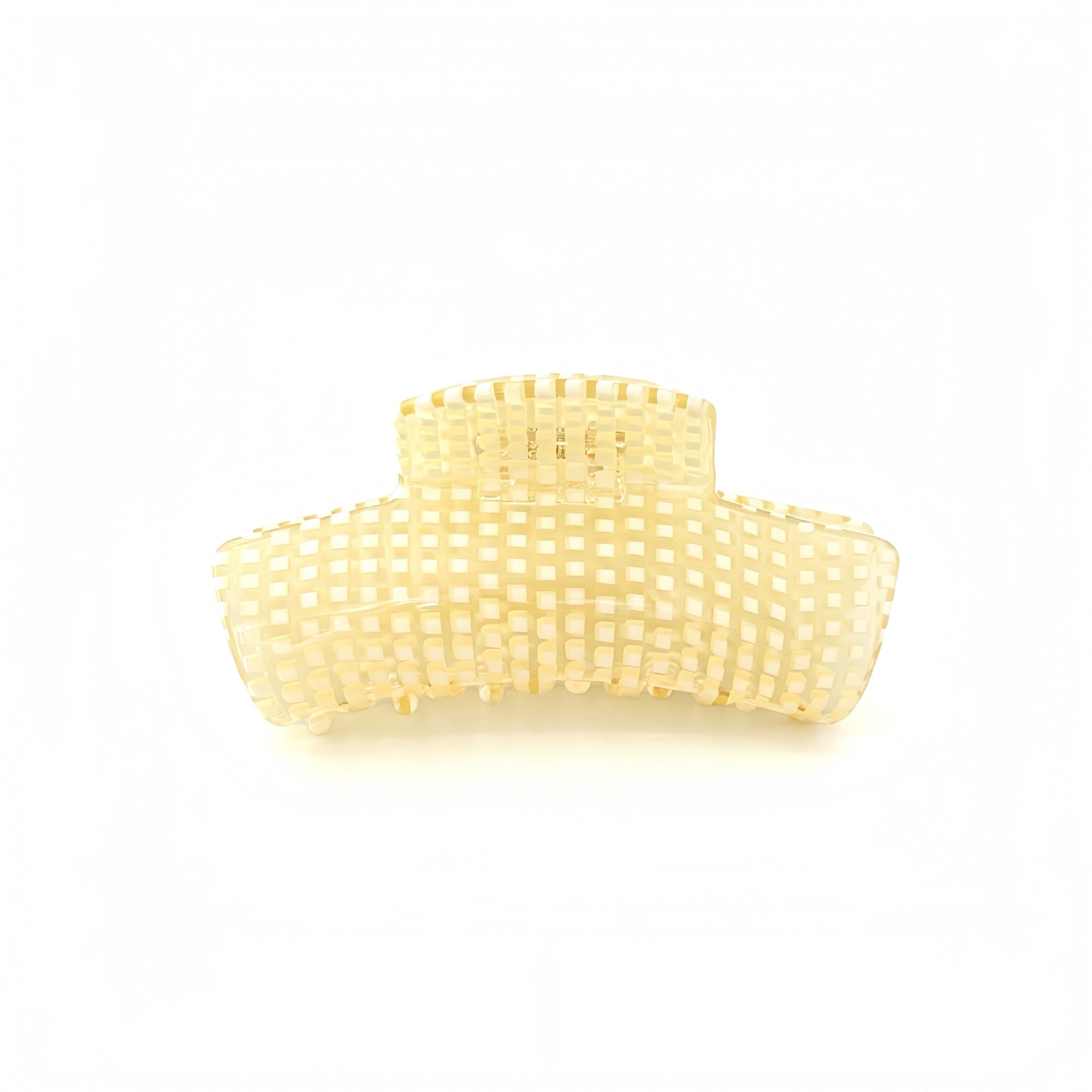 Minimalist Solid Color Plaid Acetate Hair Claw 8AS6HCP323T