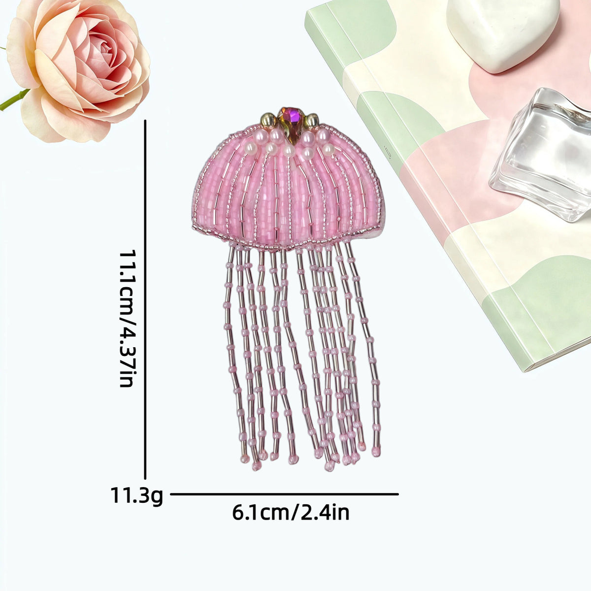 Creative Handmade Beads Jellyfish Bag Charm 6W10BBC799