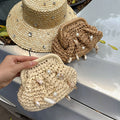 Vintage Pearl Hand Made Straw Handbag 8CW6BBG512T