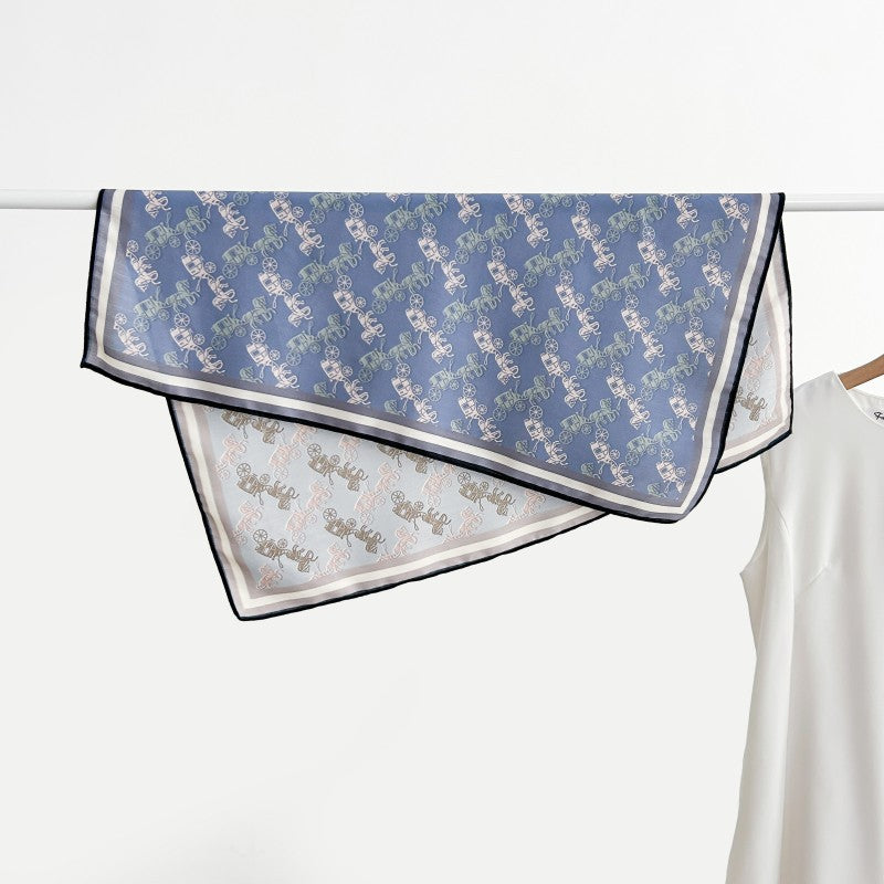 Elegant Floral Square Scarf - DippedShop Wholesale - #4083