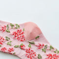 Vintage Floral Embossed Breathable Crew Socks 6W8FSO741
