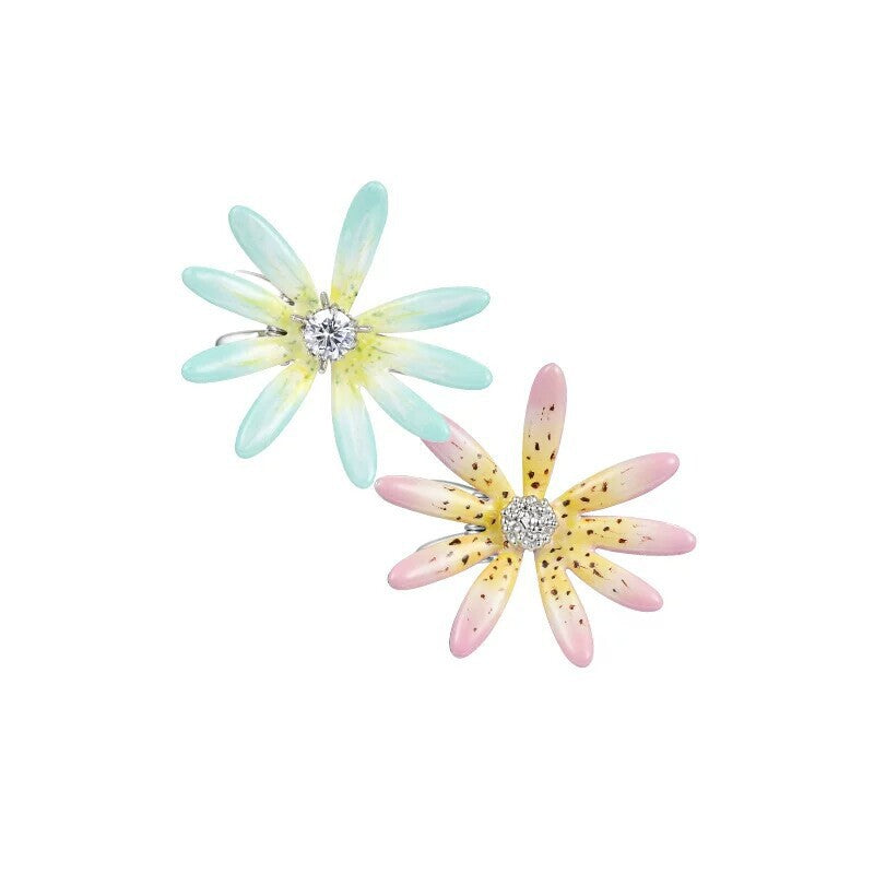 Stylish 3D Rhinestones Daisy Hair Clips 6W6HCP1227