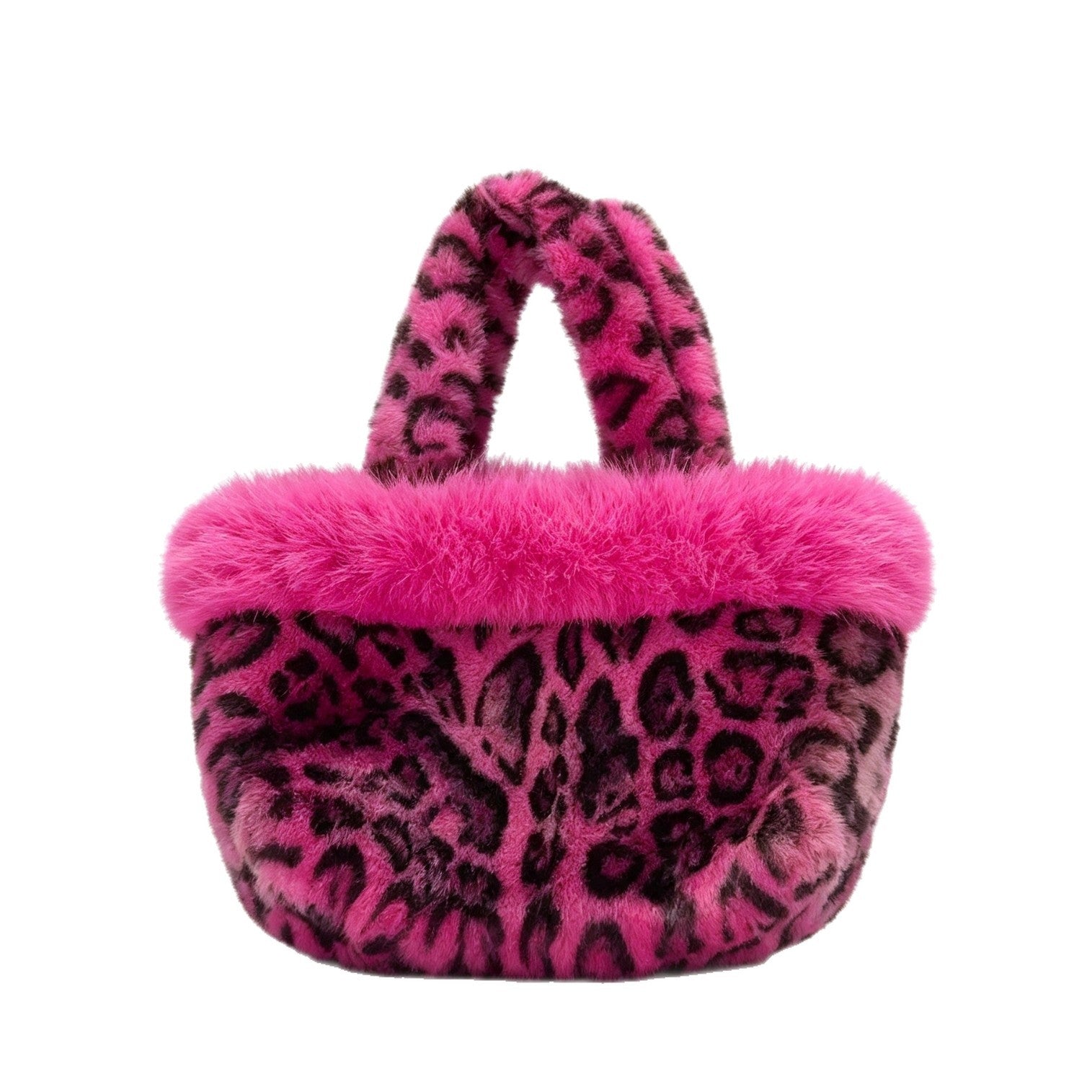 Retro Leopard Pattern Plush Handbag 6W10BBG1946
