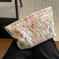 Sweet Tulip Jacquard Ruffled Style Makeup Bag MK2BW6S10BOB65