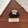 Cute Rhinestone Flower Polka Dots Hair Claw 6W6HCP1637