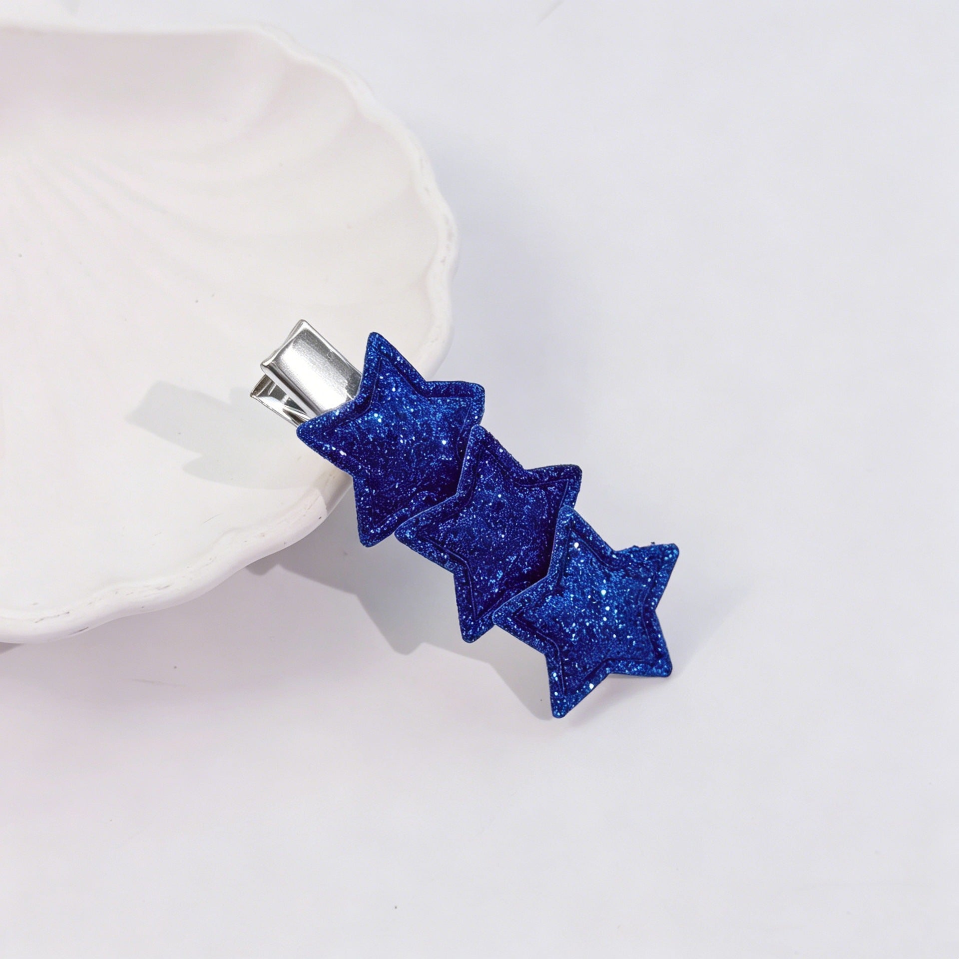 Retro Sequin Star Duckbill Barrette Hair Clip 8AS6HCP64T