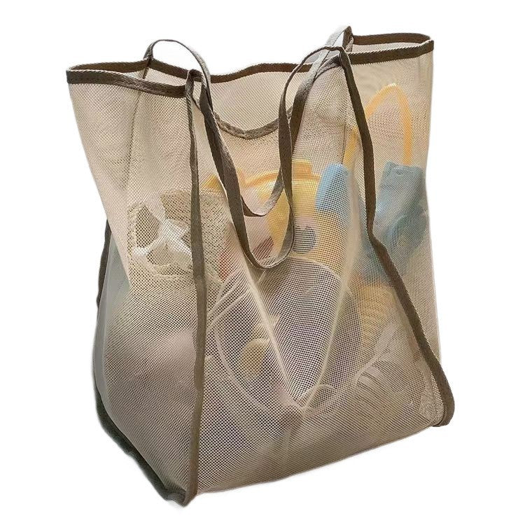 Solid Color Transparent Mesh Storage Bag 8BW6BOB79L