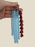 Vintage Stone Beaded Tassel Charm - DippedShop Wholesale - #5203