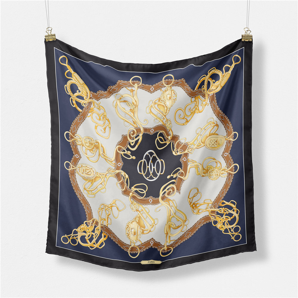Fashion Abstract Print Versatile Square Silk Scarf 8BW6NSI14