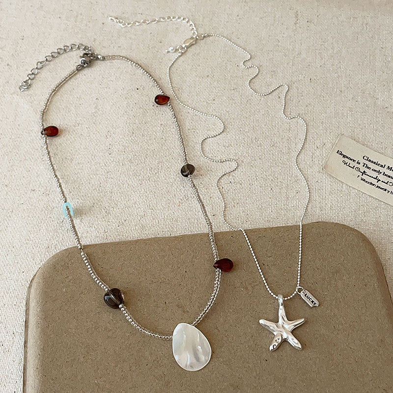 Starfish Pendant Choker Necklace - DippedShop Wholesale - #0451