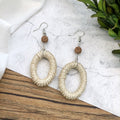 Rattan Dangle Earrings Beach - DippedShop Wholesale - #9875