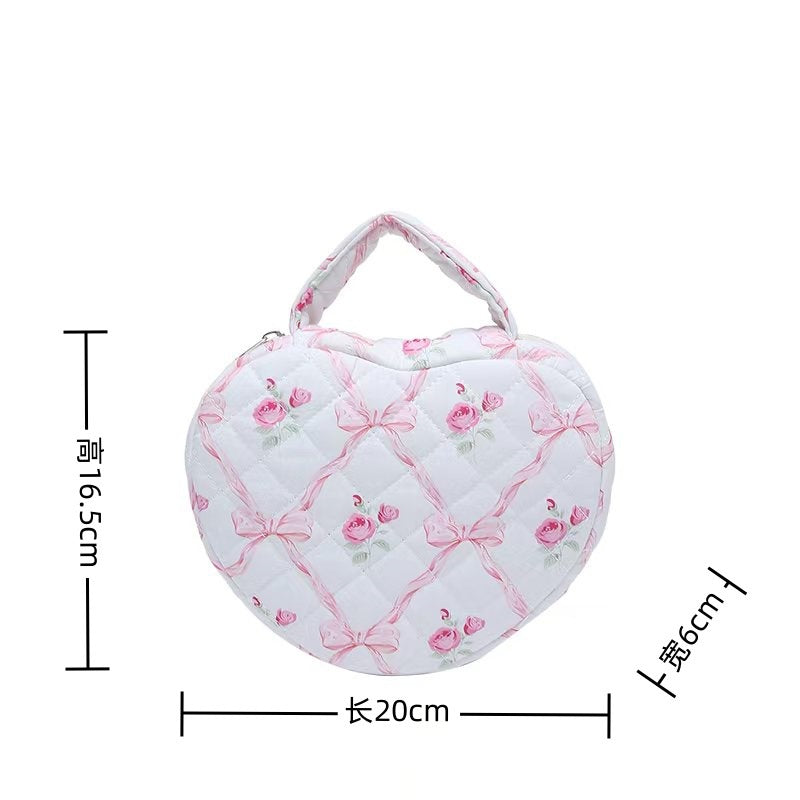 Floral Quilted Cosmetic Bag - DippedShop Wholesale - #0227