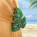 Funny Rhinestone Leaf Acetate Strong Hold Hair Claw 6W6HCP1639