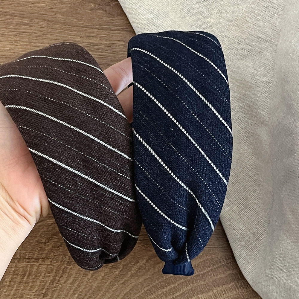 Retro Striped Soft Padded Wide Headband 6W6HBD380