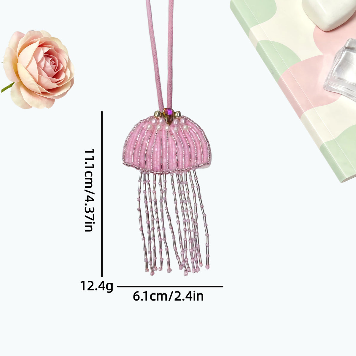 Creative Handmade Beads Jellyfish Bag Charm 6W10BBC799