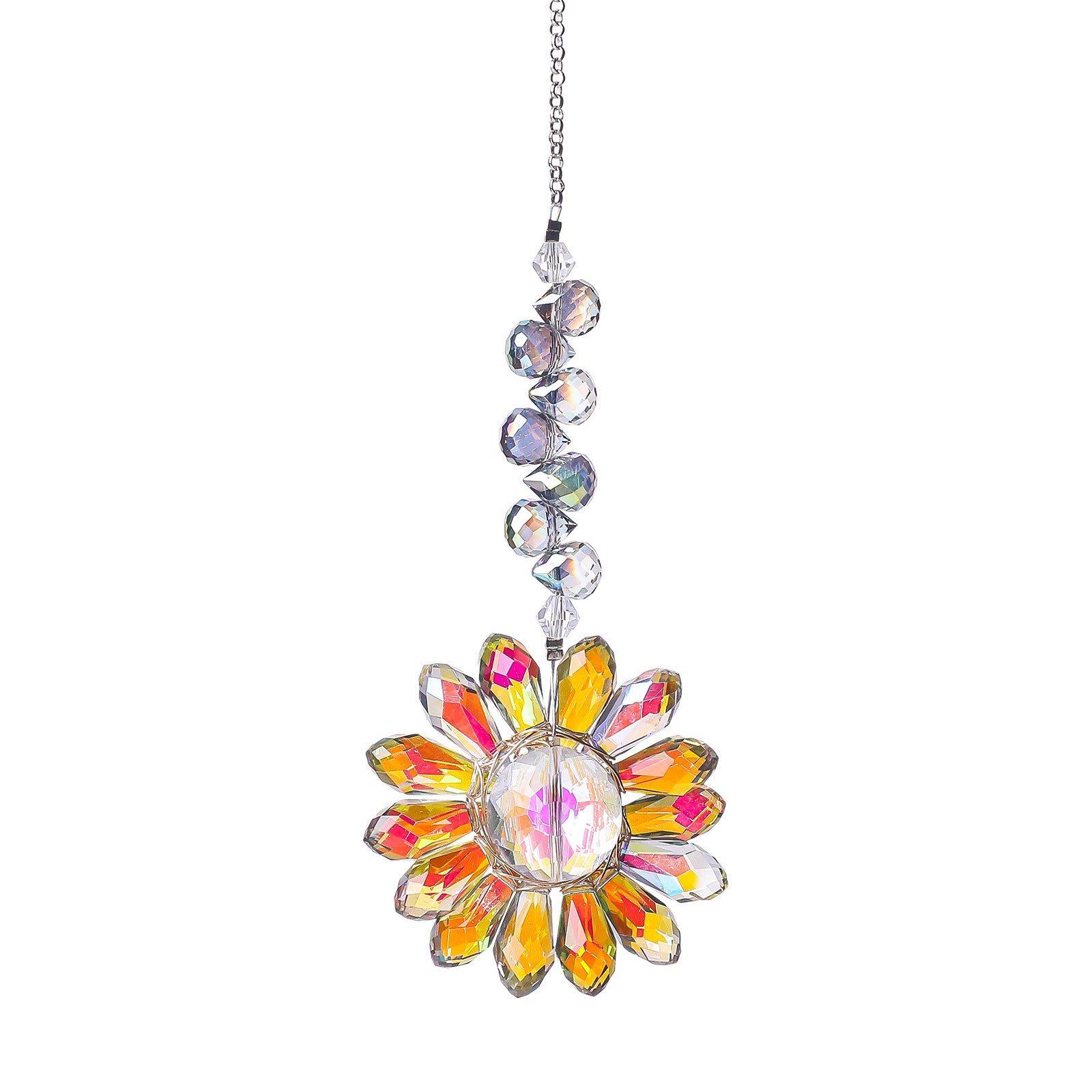 Crystal Floral Pendant Wind Chimes Suncatchers MK2CZAS6H7HLS56