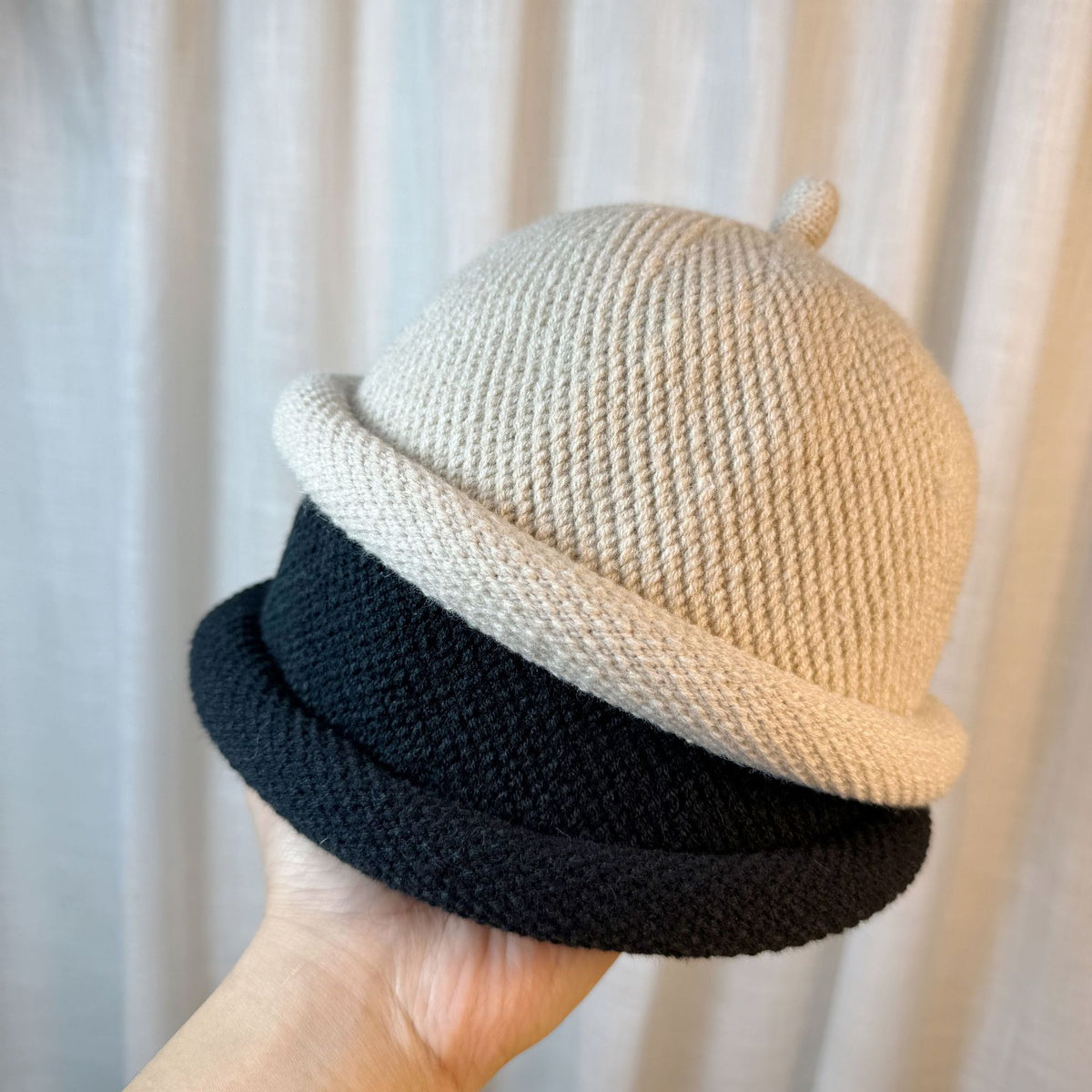 Rolled Cuff Knit Beanie - DippedShop Wholesale - #7507