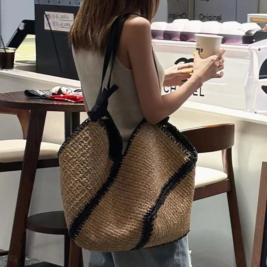 Straw Woven Large Capacity Beach Shoulder Bag 8CW6BBG516L