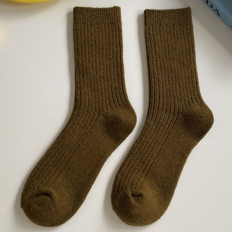 Winter Warm Ribbed Wool-Blend Slouchy Socks 6W8FSO679