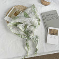 Fashion Leaf Print Waist Belt Silk Scarf MK2BLW6W6NSI53