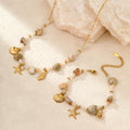 Retro Starfish Stone Beaded Necklace - DippedShop Wholesale - #7955