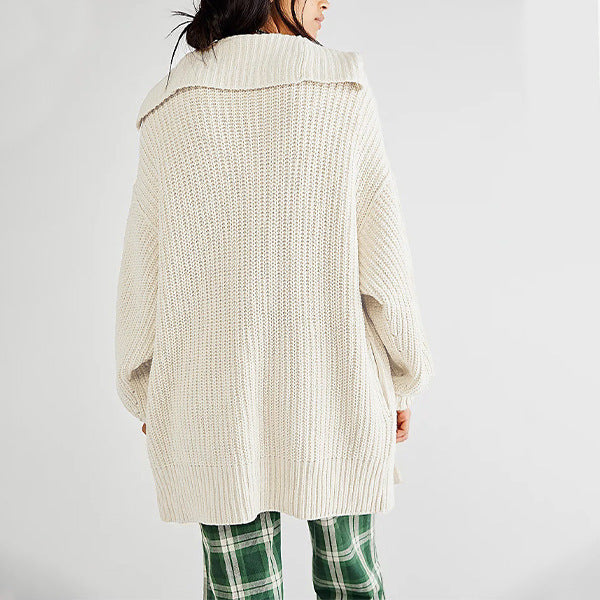 Lapel Loose Button Cardigan - DippedShop Wholesale - #7363
