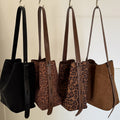 Faux Suede Bucket Shoulder Bag - DippedShop Wholesale - #0051
