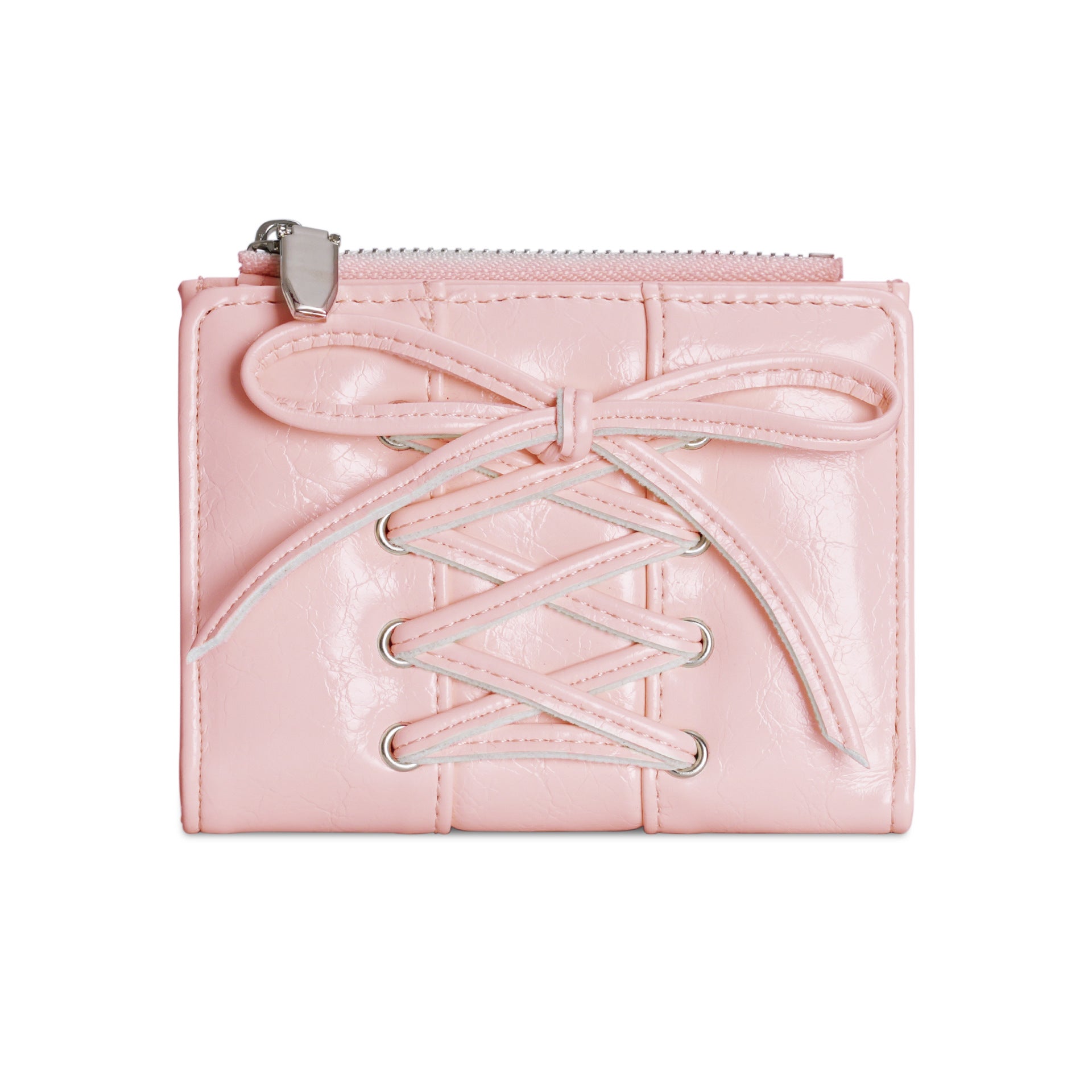 Stylish Bow-Tied PU Coin Purse Wallet 6S10BWB123