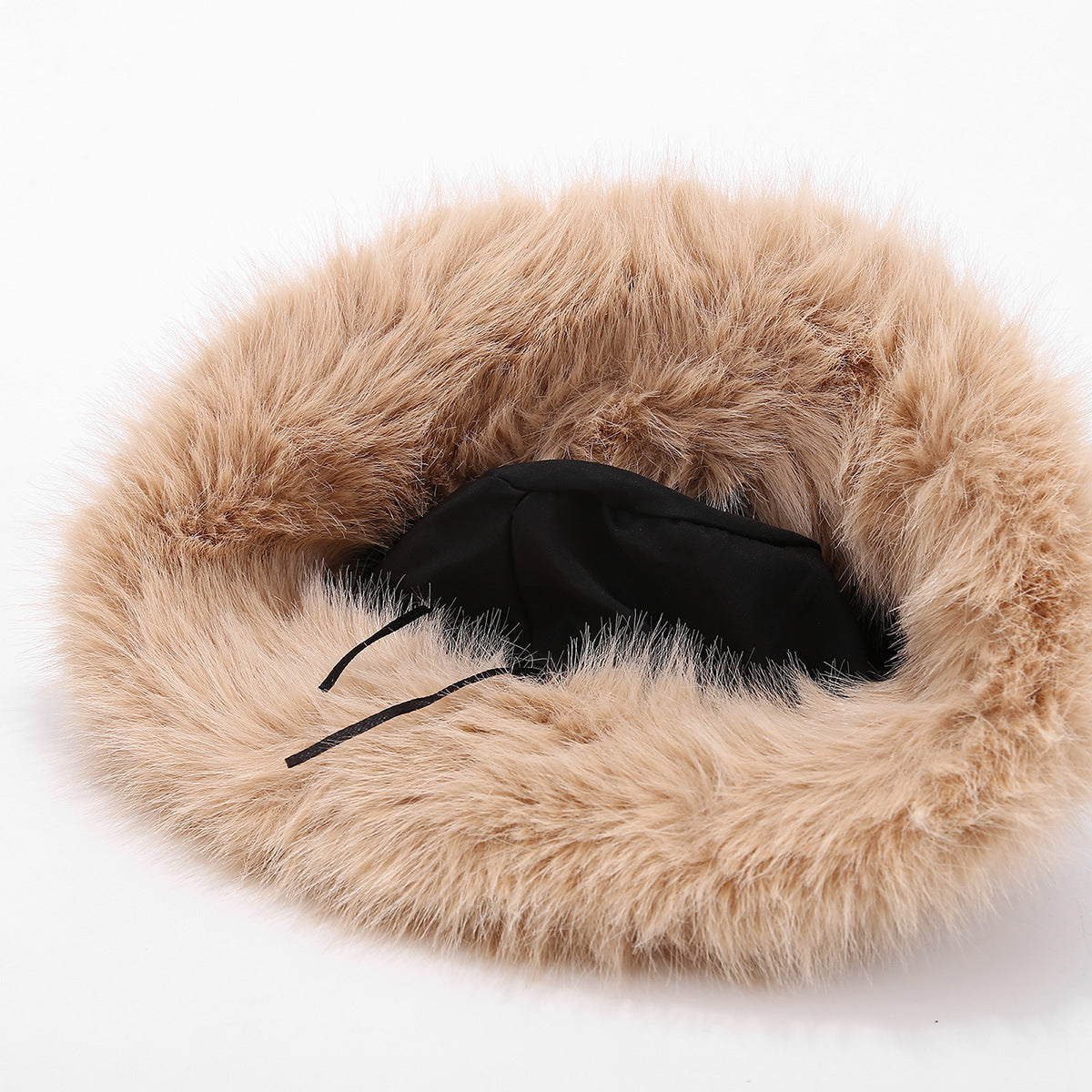 Vintage Fluffy Plush Thick Warm Bucket Hat 6W6HAT535