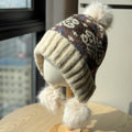 Jacquard Fleece Earflap Beanie - DippedShop Wholesale - #3763