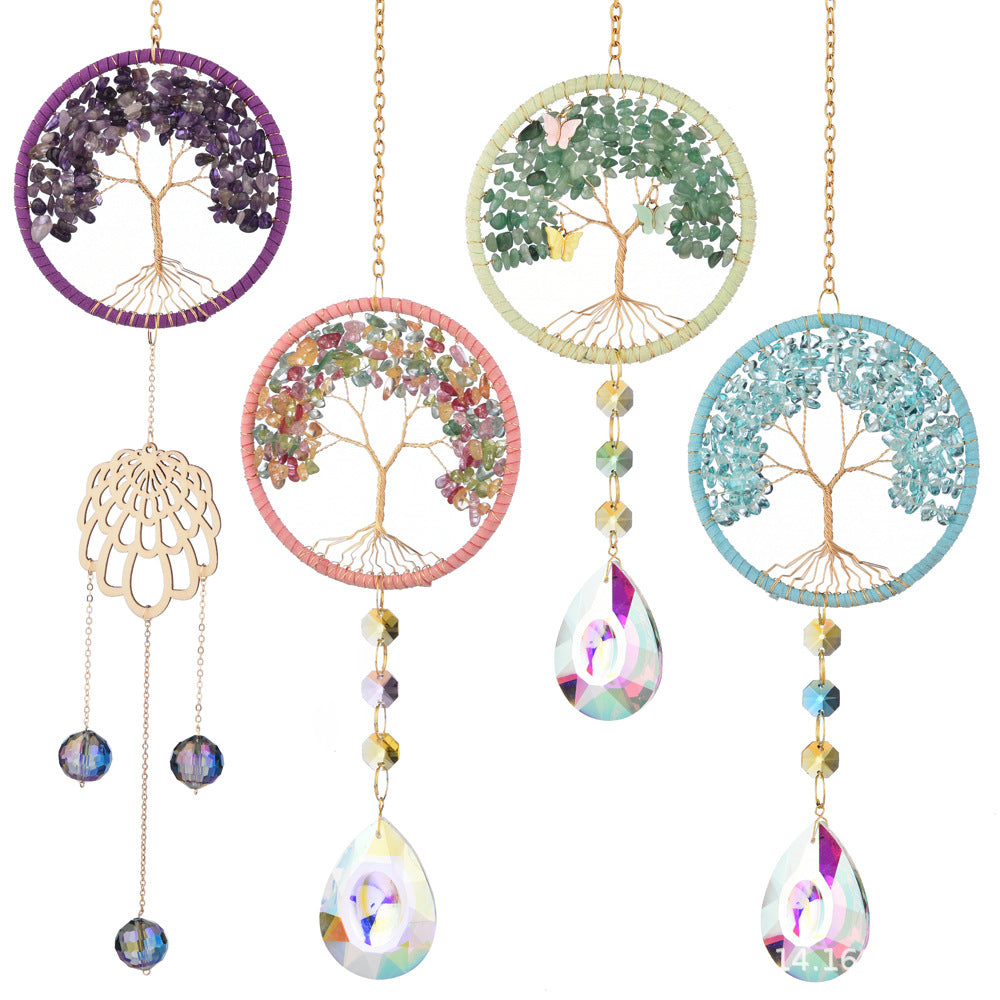 Tree Colorful Stone Crystal Home Hangings DP25A921