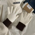 Winter Color Block Touch Screen Knit Gloves 6W6GLO58