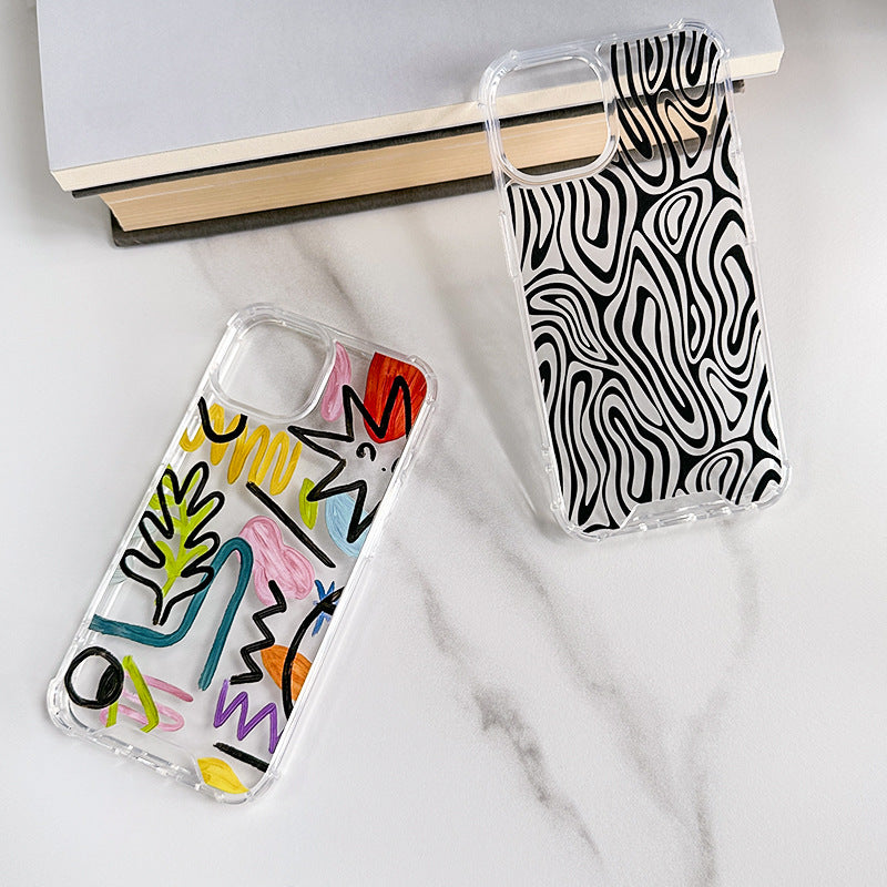Zebra Print Graffiti Shockproof Protection iPhone Case 6Z13HPC208