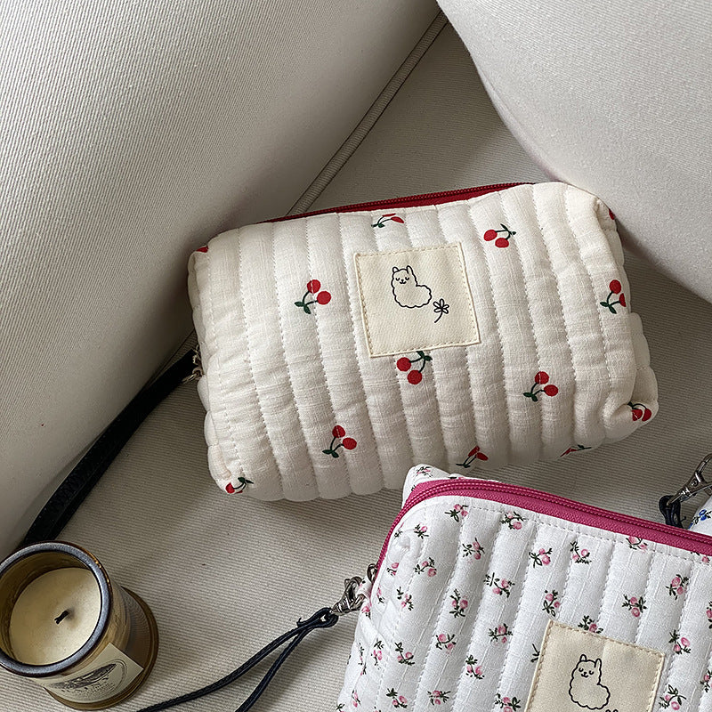 Flower Cherry Cosmetic Bag - DippedShop Wholesale - #0387
