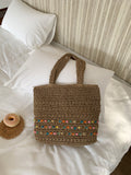 Large Woven Commuter Handbag - DippedShop Wholesale - #1635