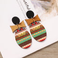 Boho Geometric Wooden Dangle Earrings - DippedShop Wholesale - #8051