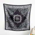 Vintage Floral Print Twill Silk Square Scarf MK2BW6W6NSI03