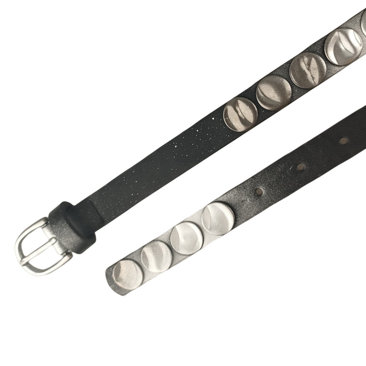 Punk Style Round Disc Leather Waist Belt 6W6JBT137
