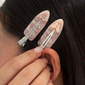 Trendy Marble Texture Flower Rhinestones Hair Clip 8AS6HCP381L