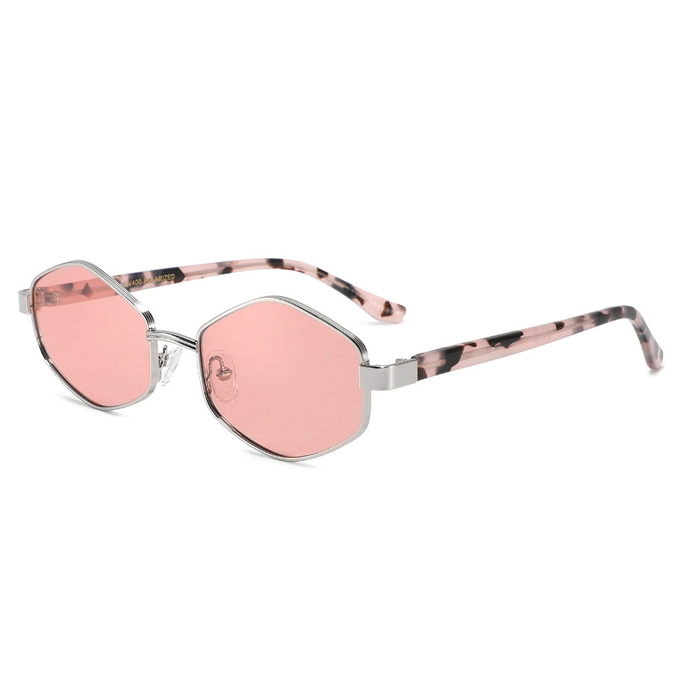 Geometric metal frame sunglasses - DippedShop Wholesale - #8659