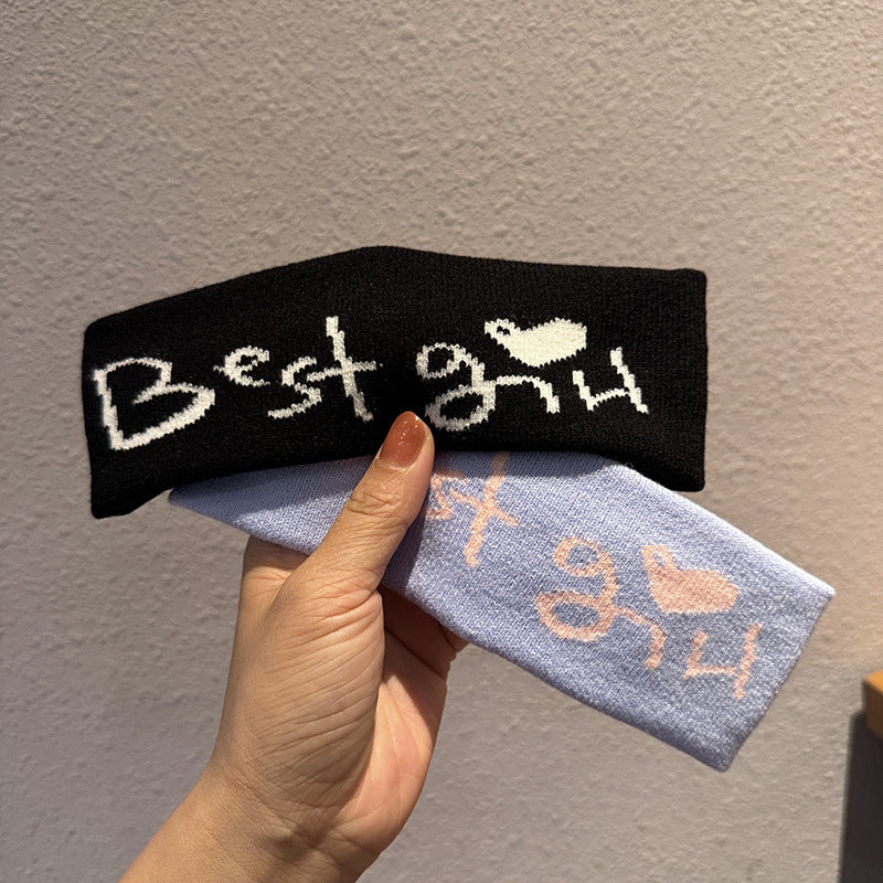 Casual Letter Print Stretch Headband - DippedShop Wholesale - #7363